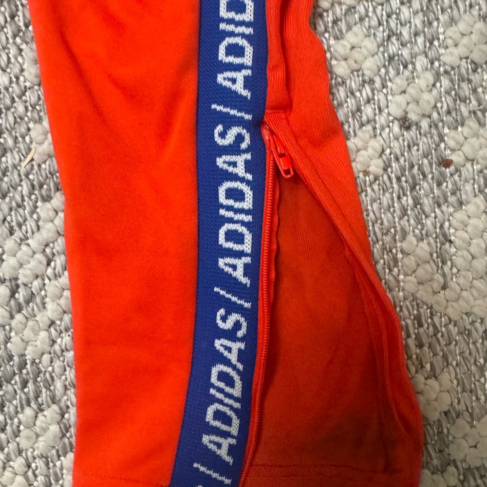 Adidas Kids' Red Joggers with Blue Accents - Picture 3 of 5